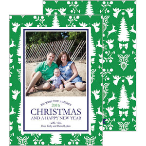 Christmas Paysage Silhoutte Holiday Photo Card | More Colors