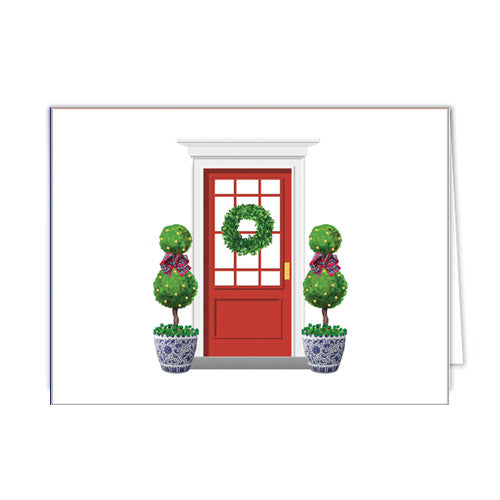 In Stock Folded Notecard Set of 10 | Christmas Front Door