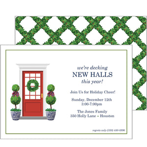 Christmas Front Door Holiday Party Invitation