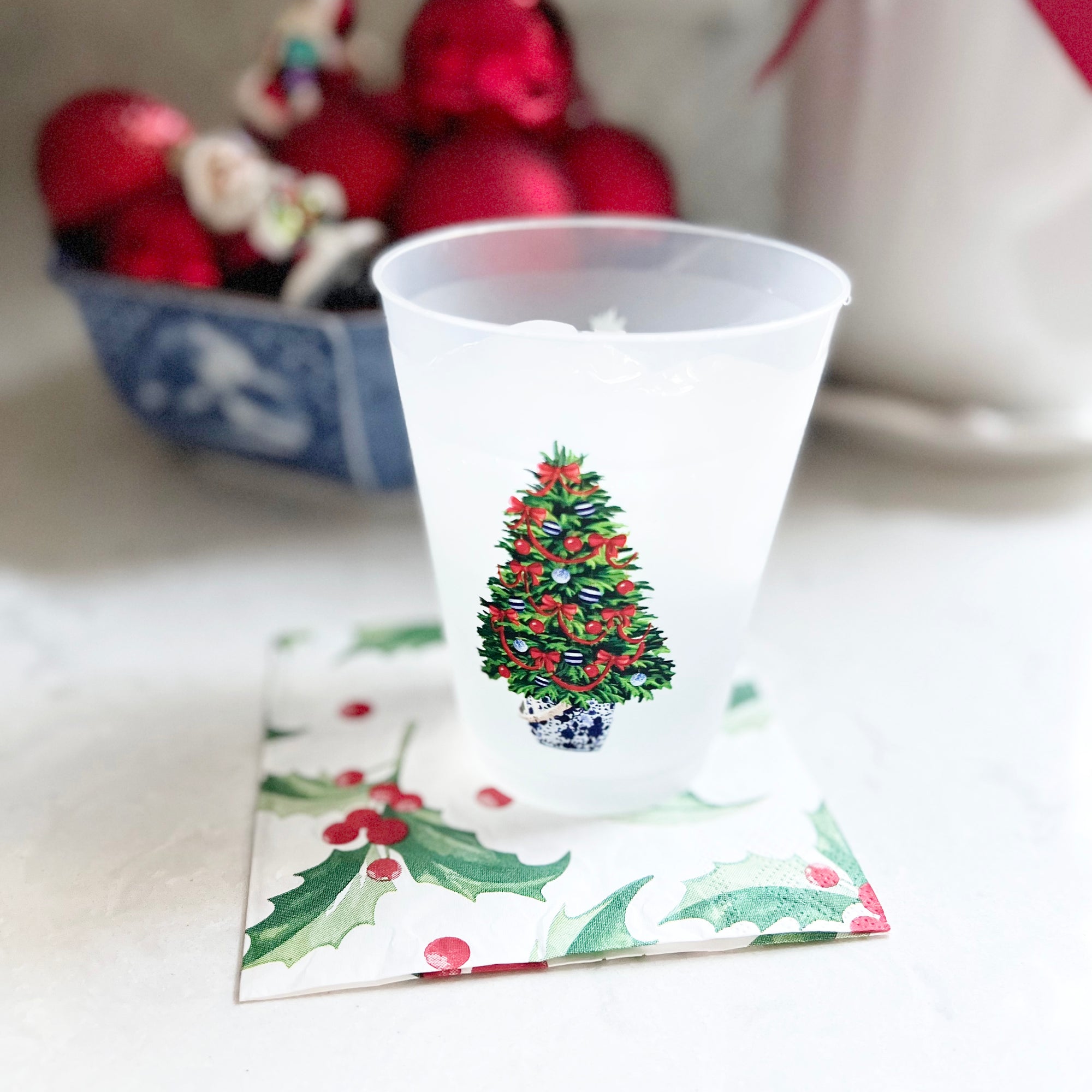 Christmas Tree Shatterproof Cups | Set of 8