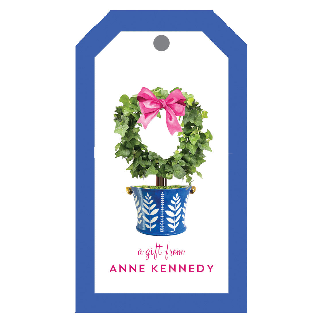 Circle Topiary Tree Personalized Gift Tags