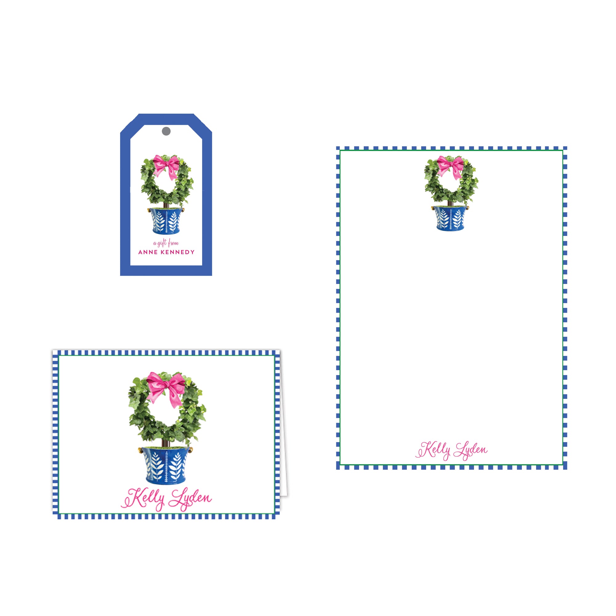 Circle Topiary Tree Stationery Gift Set