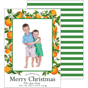Citrus Border Holiday Photo Card