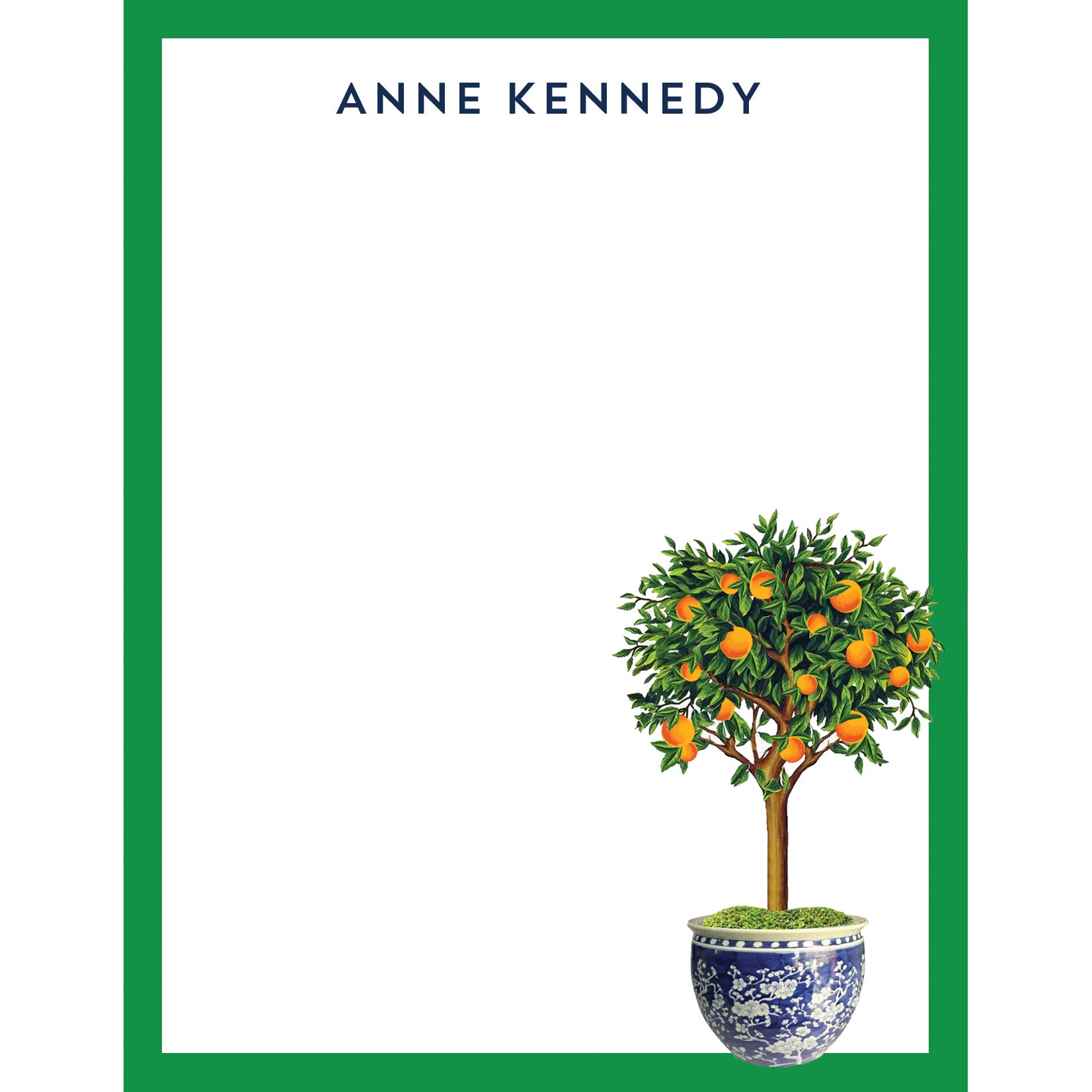 Citrus Topiary Tree Personalized Notepad