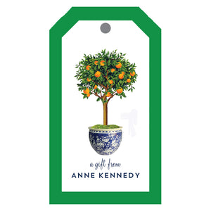 Citrus Topiary Tree Personalized Gift Tags