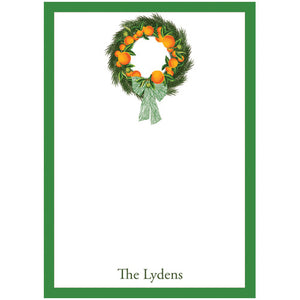 Citrus Wreath Personalized Notepad