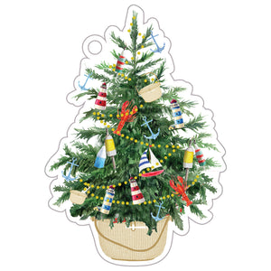 Stock Shoppe: Coastal Christmas Tree Die-Cut Gift Tags