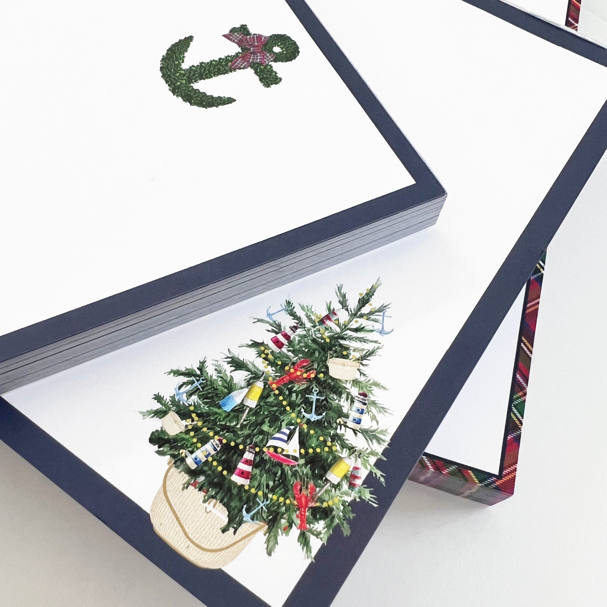 Boxwood Anchor Christmas Personalized Notepad