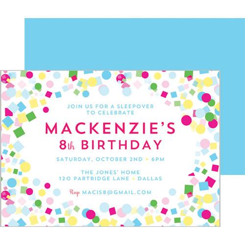 Confetti Double-Sided Party Invitation Wholesale