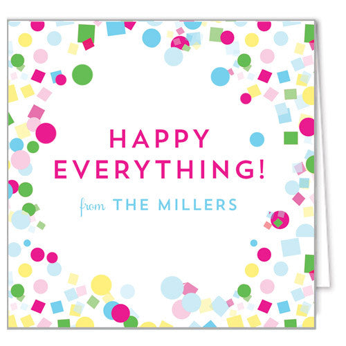 Colorful Confetti Enclosure Cards + Envelopes