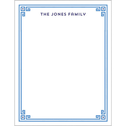 Greek Key Border Personalized Notepad - More Color Options