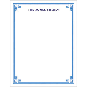 Greek Key Border Personalized Notepad - More Color Options