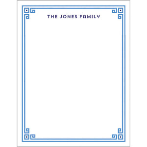 Greek Key Border Personalized Notepad - More Color Options