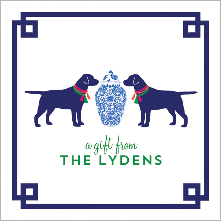 Ginger Jar + Dogs Gift Sticker | Set of 24