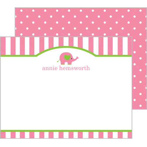 Peach and Yellow Garden Floral Personalized Flat Notecards - WH Hostess  Social Stationery