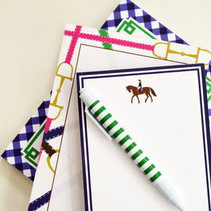 Equestrian Horse Bits Personalized Notepad