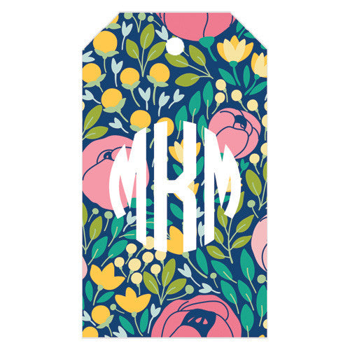 Fall Floral Monogrammed Gift Tags