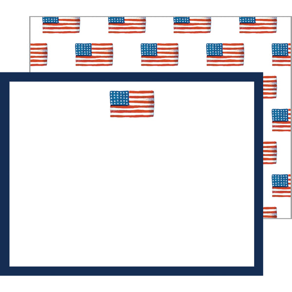 In Stock Flat Notecard Set of 10 | American Flag - WH Hostess Social ...