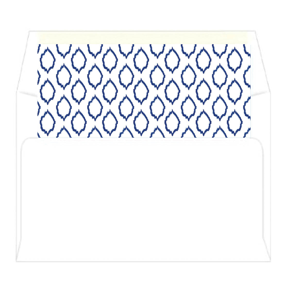 Floral Ikat Photo Birth Announcement Card