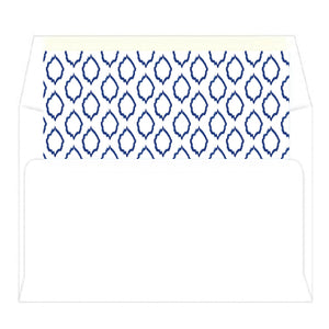 Floral Ikat Photo Birth Announcement Card