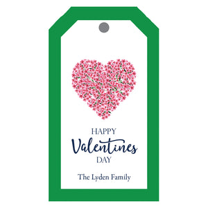 Floral Heart Valentine's Day Personalized Gift Tags