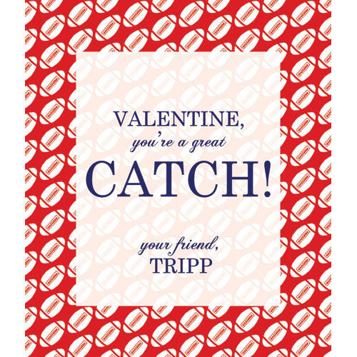 Preppy Football Valentines for Kids