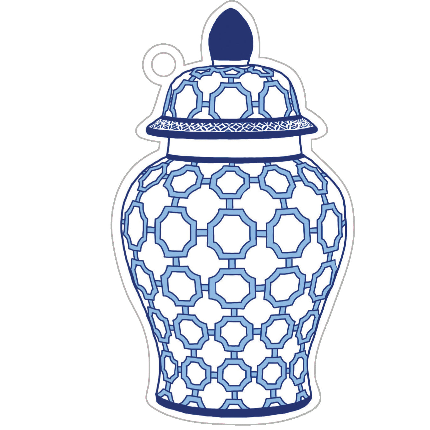 In Stock Geometric Ginger Jar Die-Cut Gift Tags