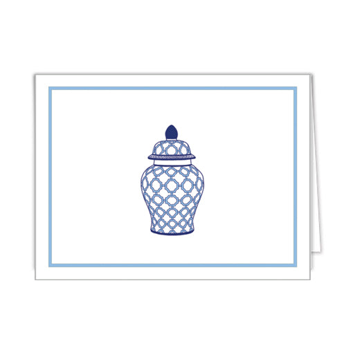 In Stock Folded Notecard Set of 10 | Geometric Ginger Jar