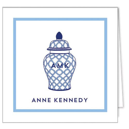 Geometric Ginger Jar Personalized Enclosure Cards + Envelopes Wholesale