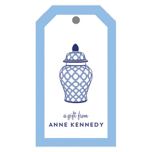 Blue and White Geometric Ginger Jar Stationery Gift Set