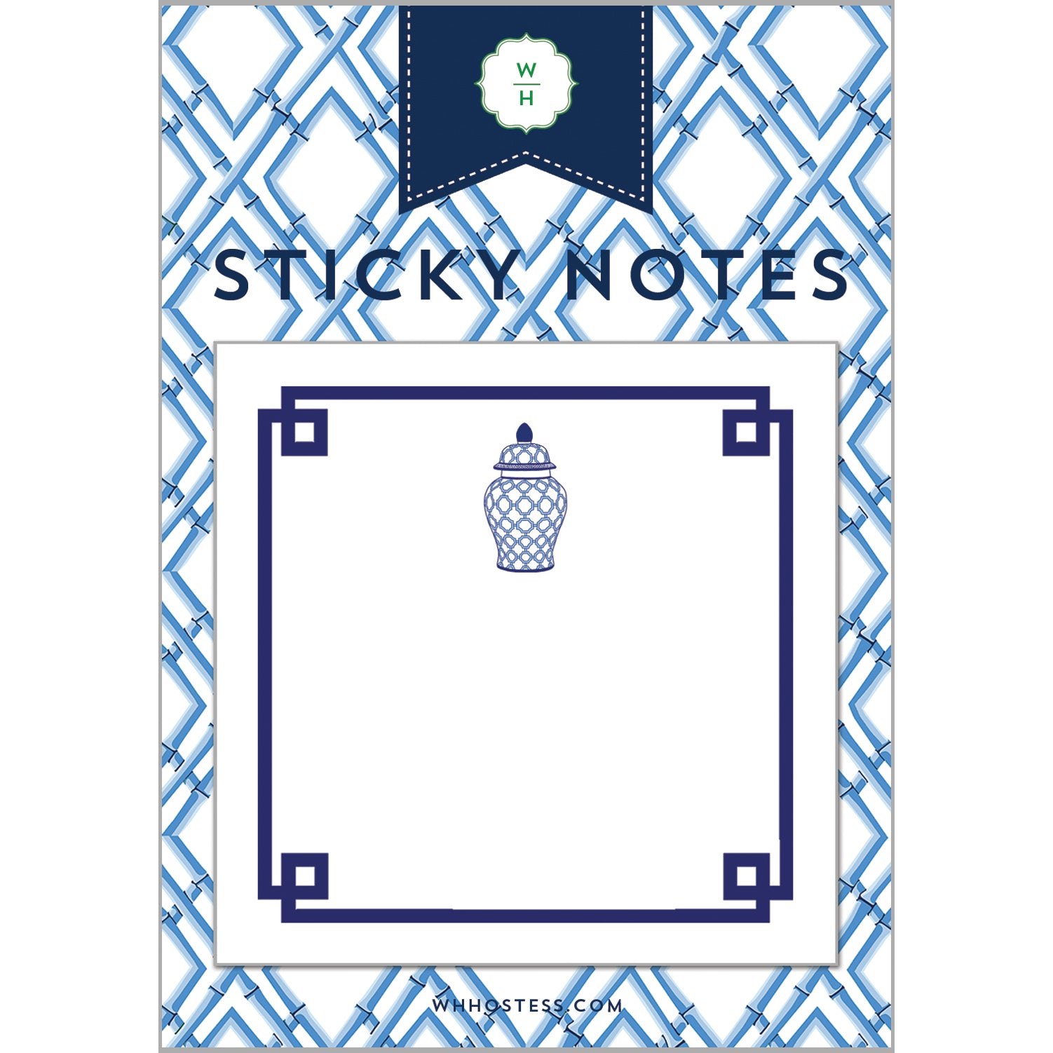 In Stock Geometric Ginger Jar Single Sticky Note