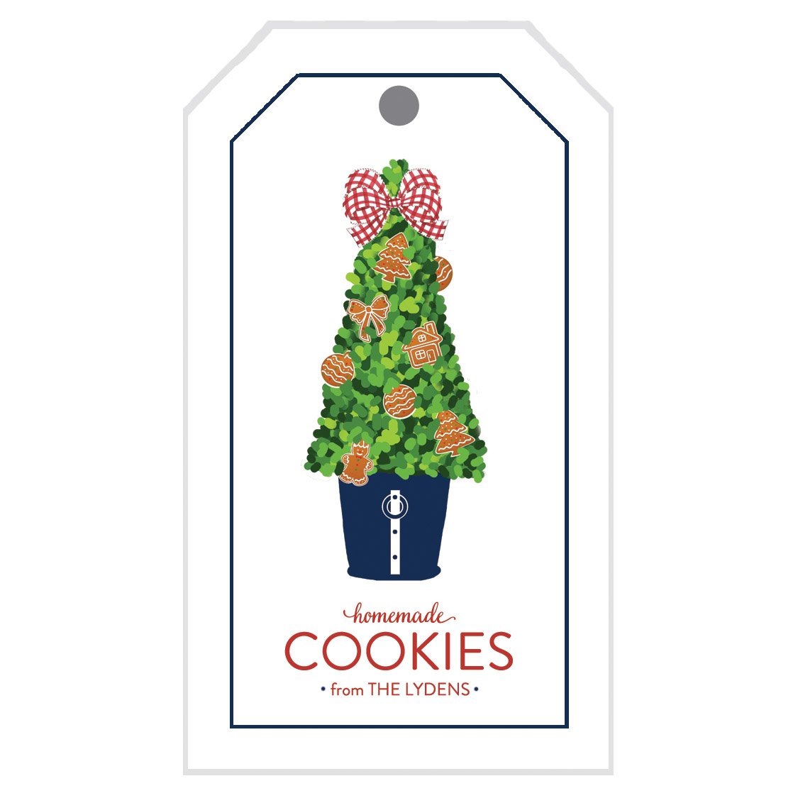 Gingerbread Cookie Topiary Christmas Gift Tags Wholesale
