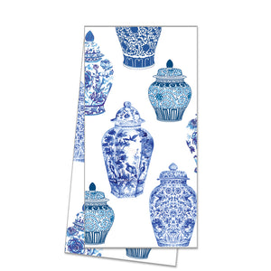 WH Hostess Cotton Tea Towel | Blue & White Ginger Jars
