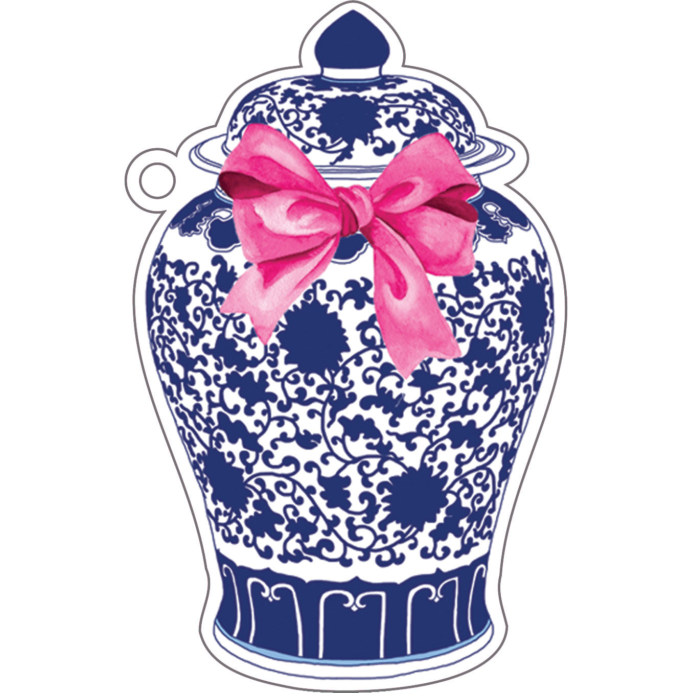 SALE!! Stock Shoppe: Ginger Jar with Pink Bow Die-Cut Gift Tags