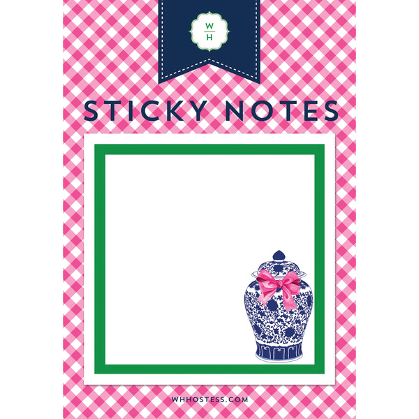 Geometric Ginger Jar Single Sticky Note - WH Hostess Social Stationery