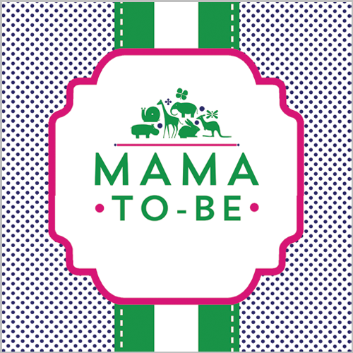 Preppy Animal Silhouettes Mama-to-be Sign - Girl