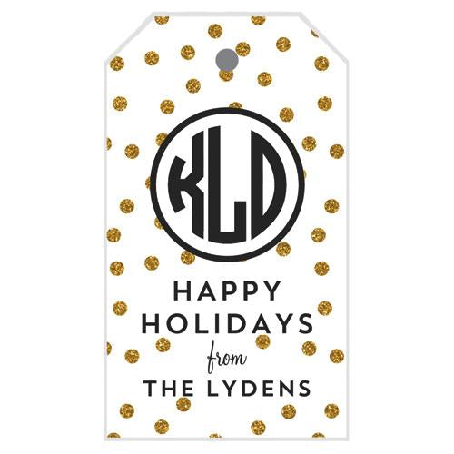 Glitter Confetti Holiday Gift Tags Wholesale
