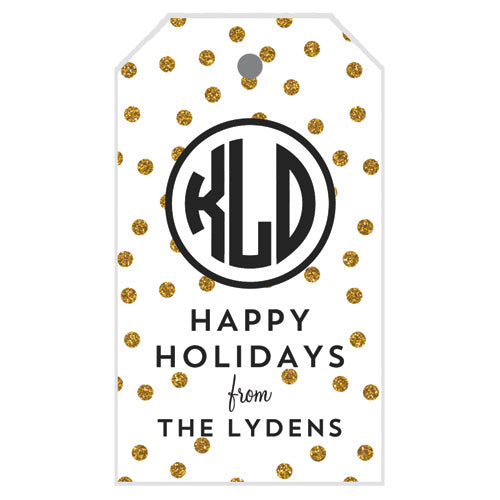 Glitter Confetti Holiday Gift Tags
