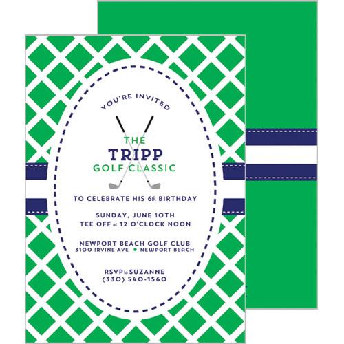 Golf Classic Double-Sided Party Invitation Wholesale