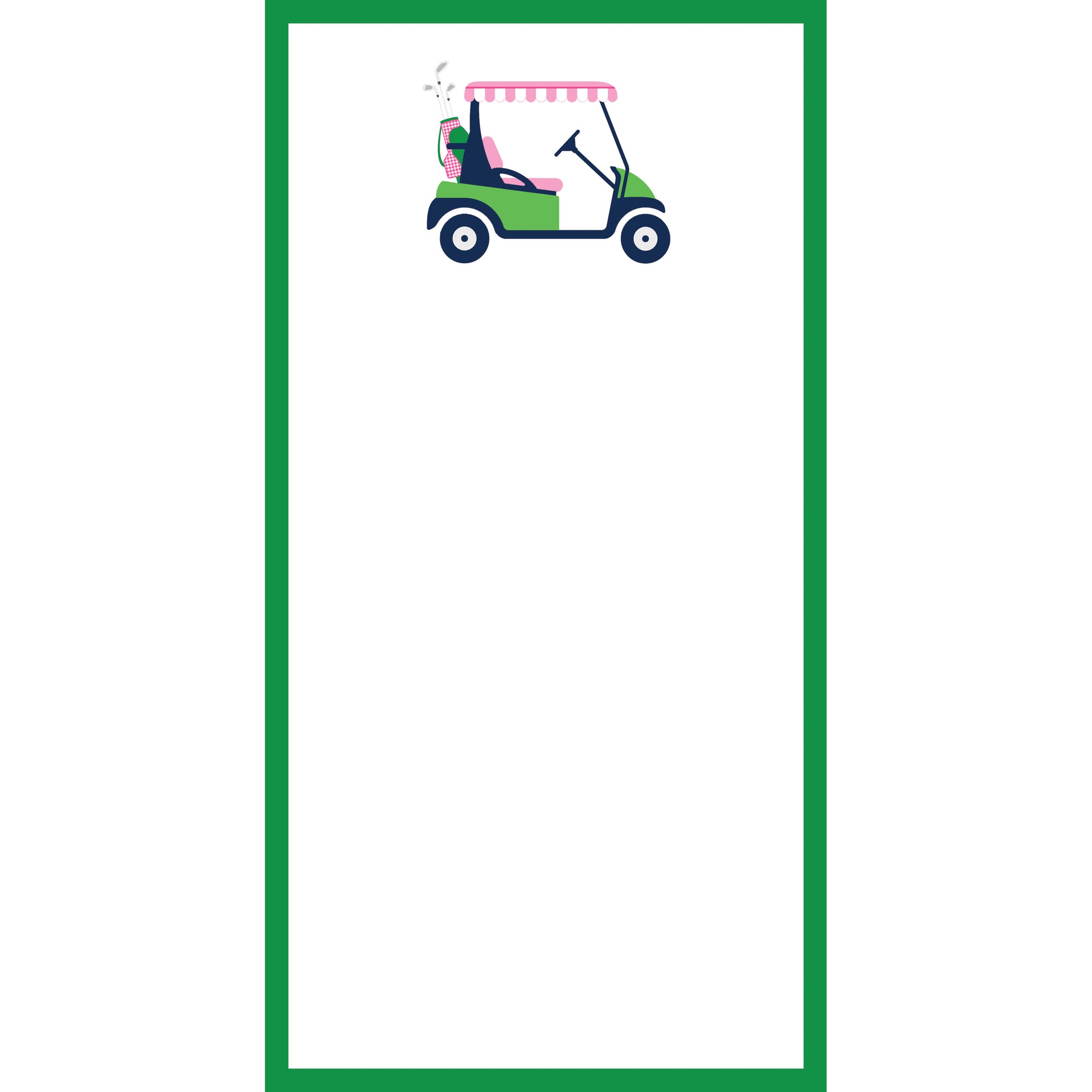 Stock Shoppe: 4.25x8.5 Golf Cart List Notepad