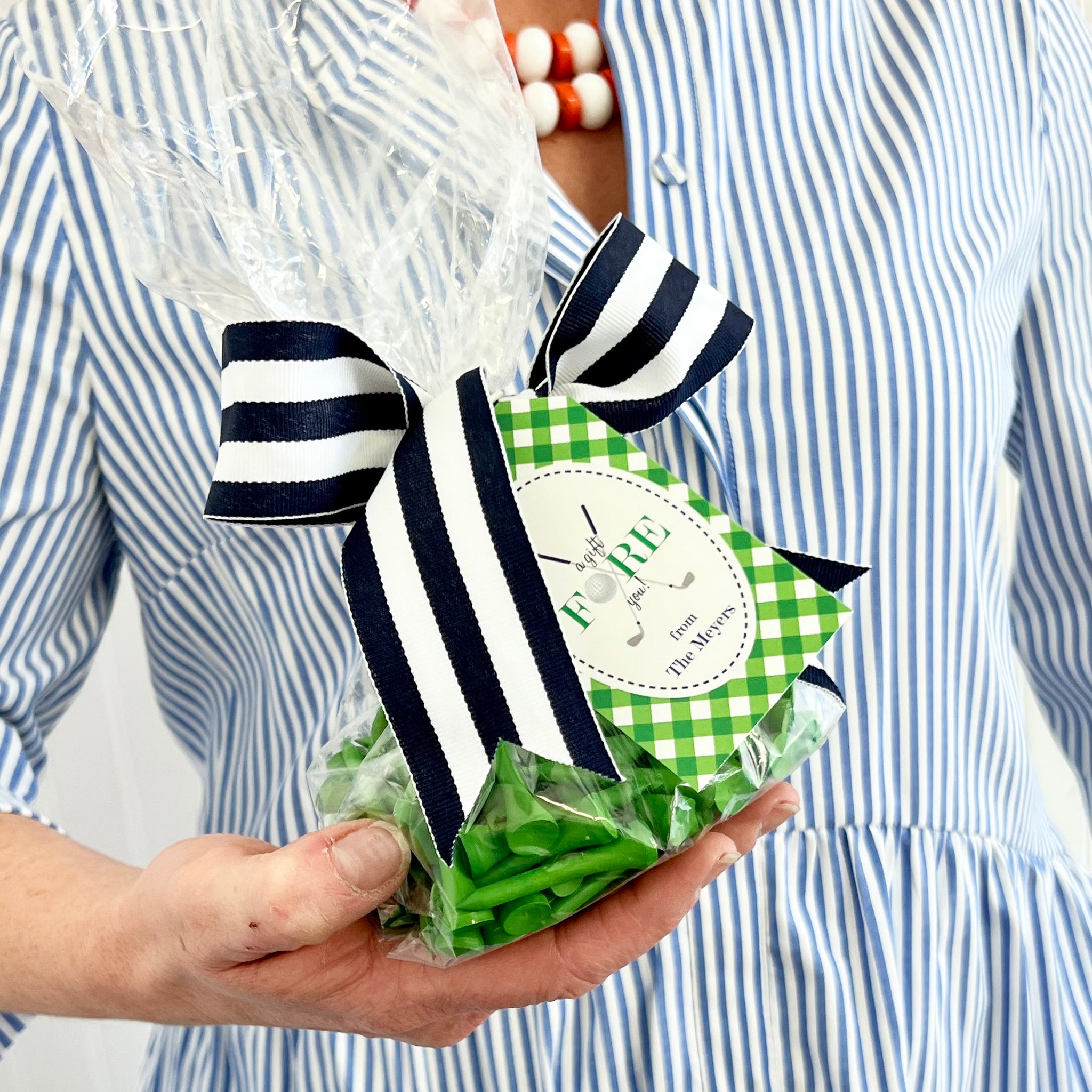 Gingham Golf Personalized Gift Tags - WH Hostess Social Stationery Gingham Golf Personalized Gift Tags - WH Hostess Social Stationery