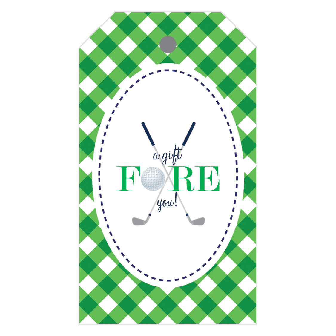 In Stock Gift Tags | Gingham Golf