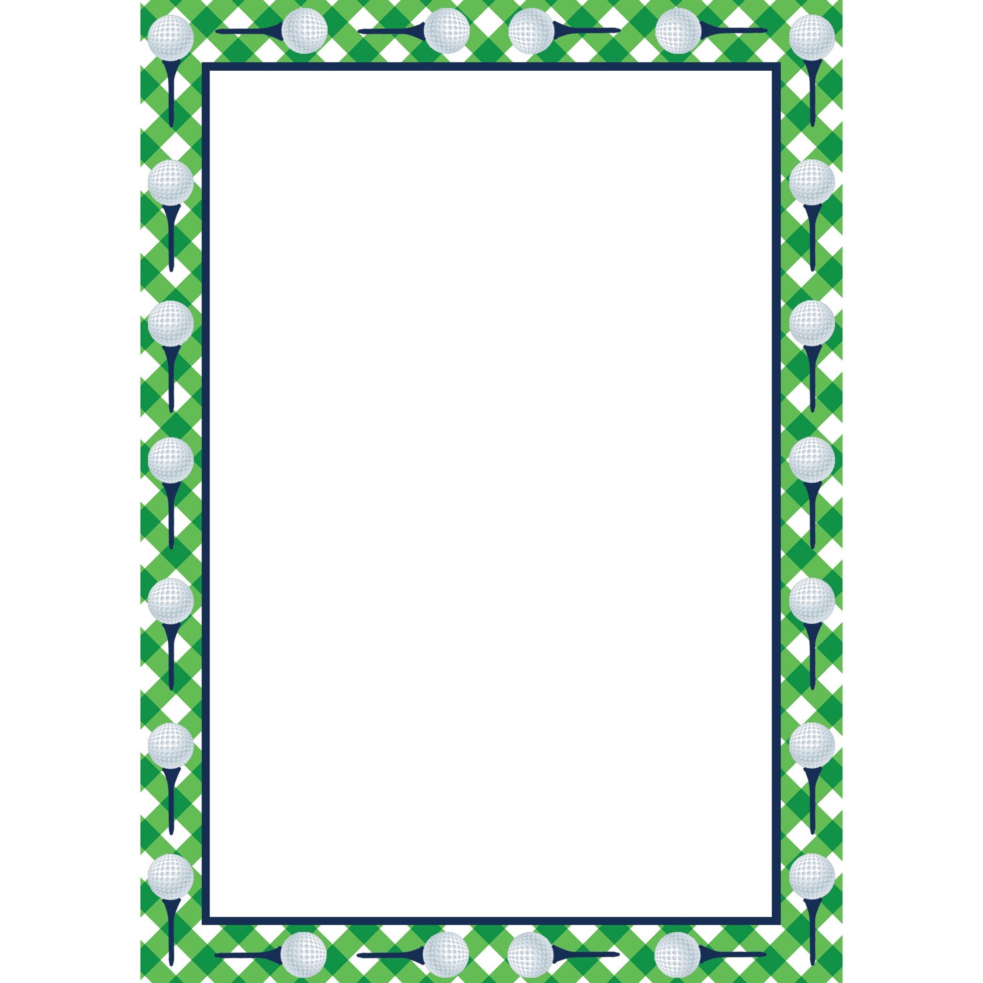 Stock Shoppe: 5x7 Gingham Golf Notepad