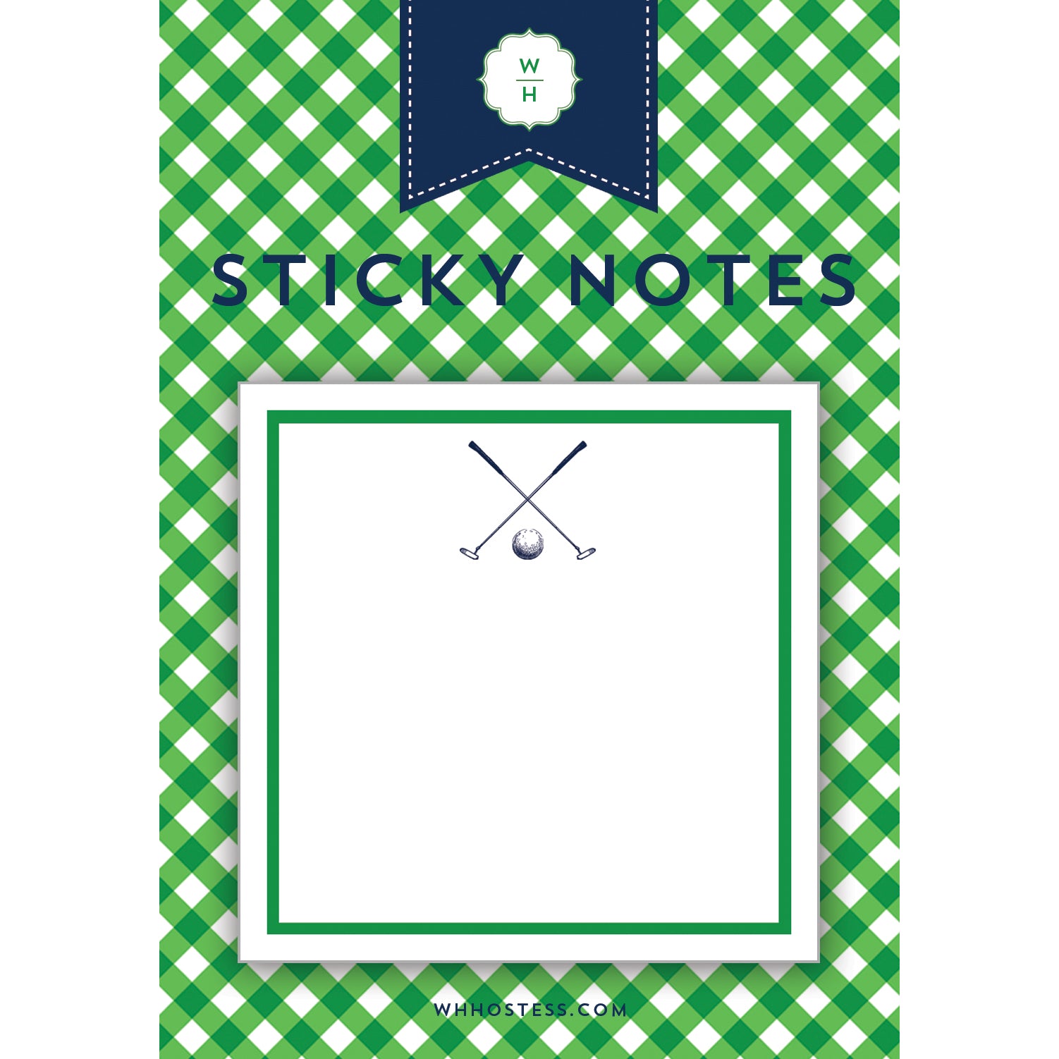 Golf Single Sticky Note - WH Hostess Social Stationery