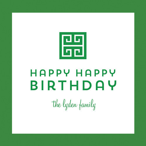Greek Key Emblem Gift Sticker - Set of 24 - Green - WH Hostess Social ...
