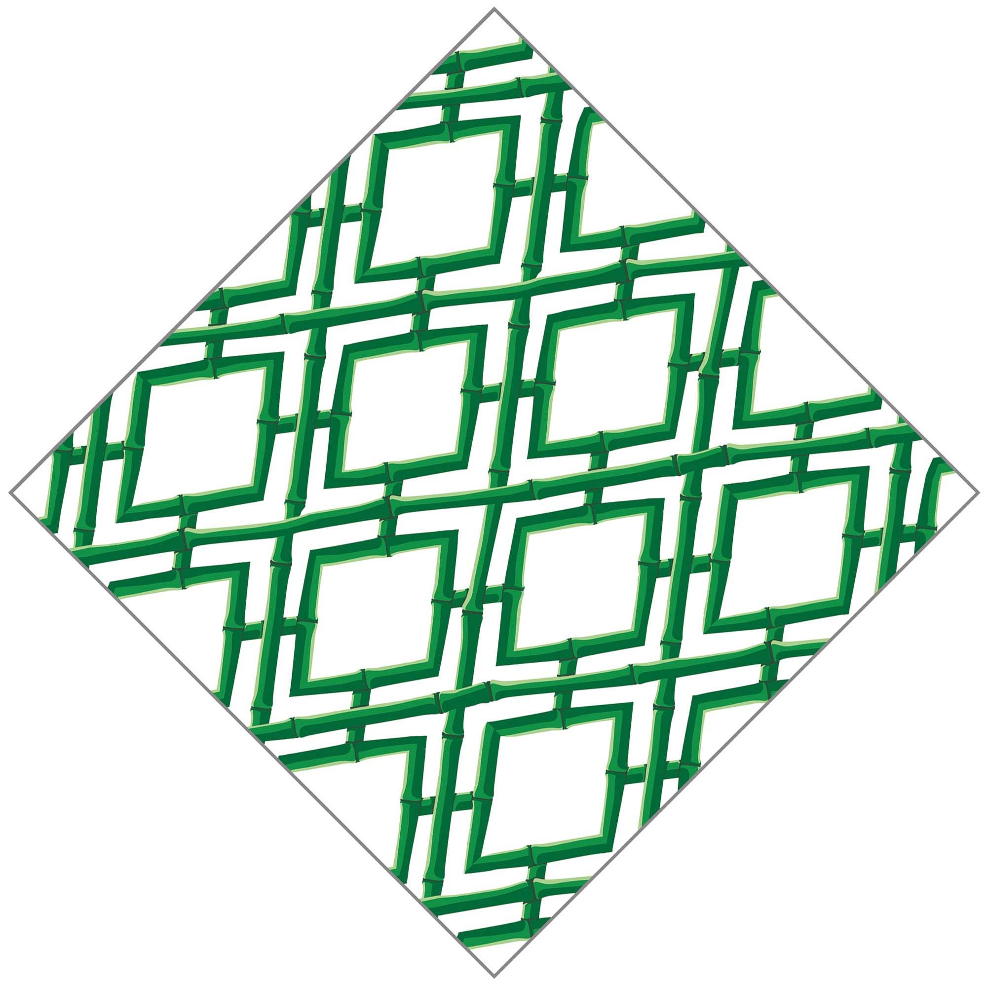In Stock WH Paper Cocktail Napkins | Bamboo Trellis | Green
