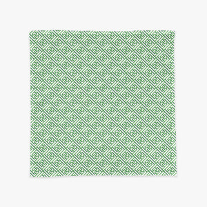 20"x20" Dinner Napkin Set of 4 | Green Trellis Fretwork