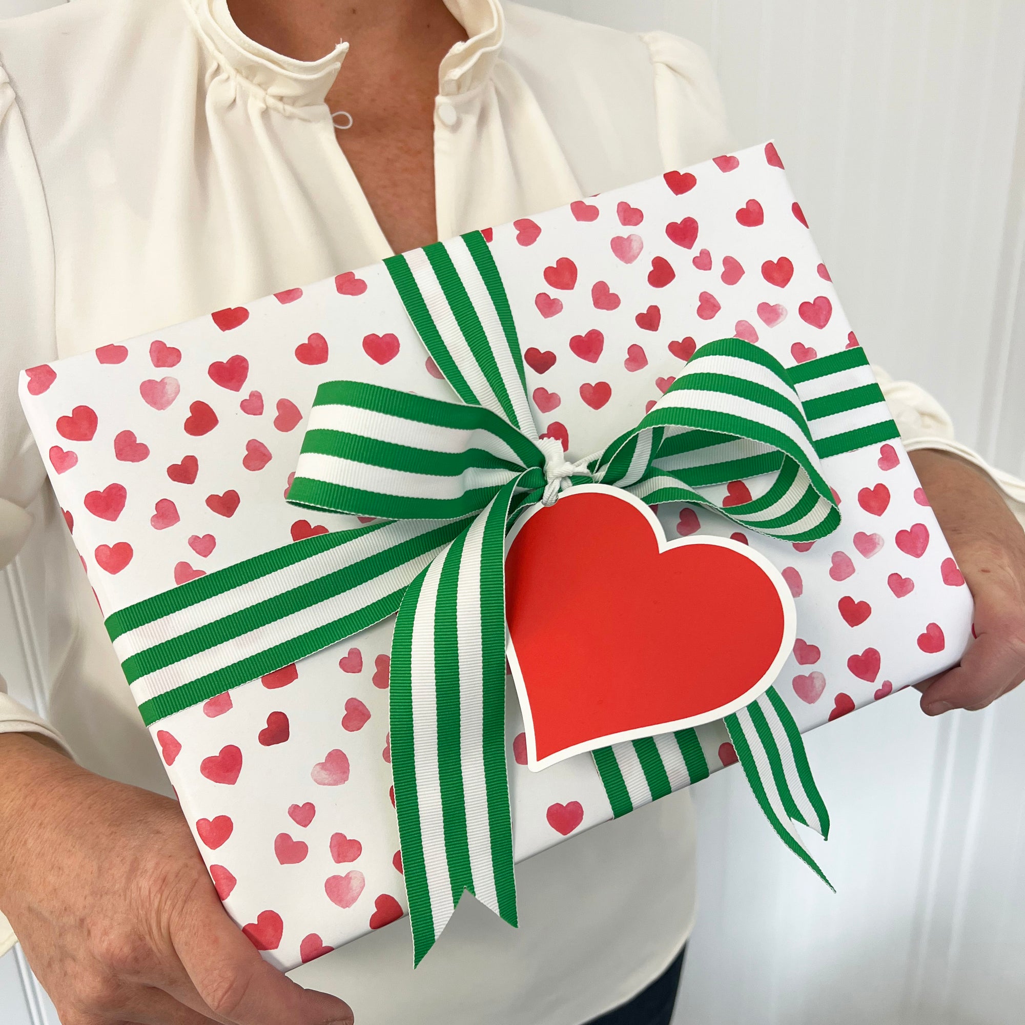 Gift Wrap Sheets | Watercolor Hearts