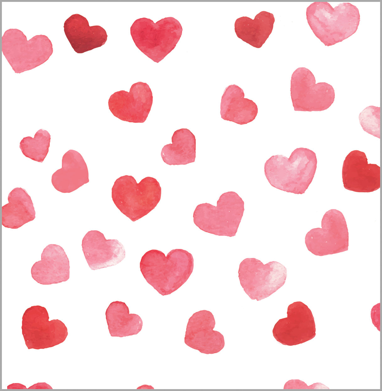 In Stock Gift Wrap Sheets | Watercolor Hearts
