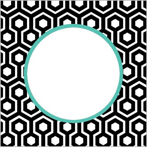 Hexagon Gift Sticker - Set of 24 - Black Wholesale